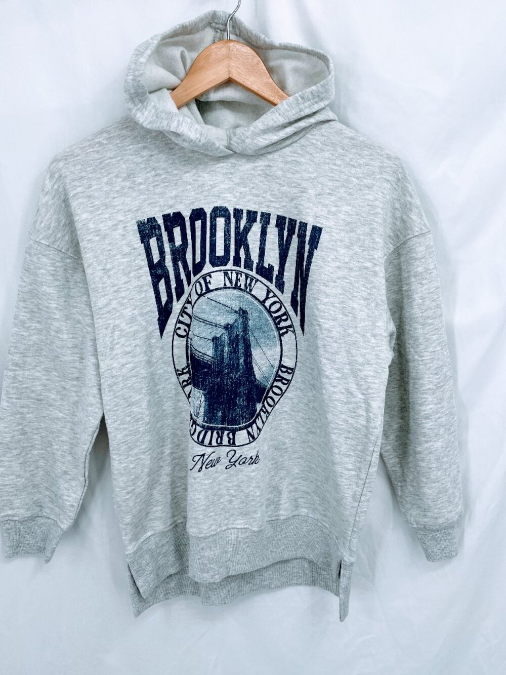 Art Class Child Brooklyn Printed Gray Hoodie
